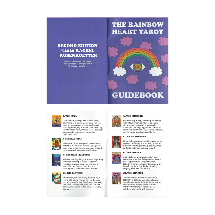 rainbow heart tarot deck third edition guidebook