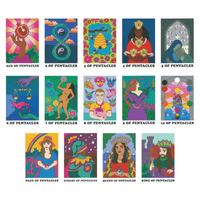 rainbow heart tarot pentacles minor arcana cards