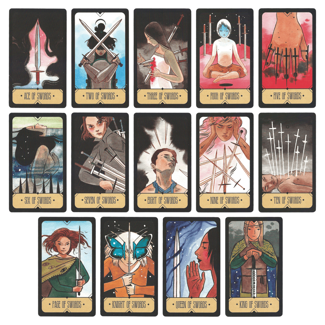 sasuraibito tarot swords minor arcana