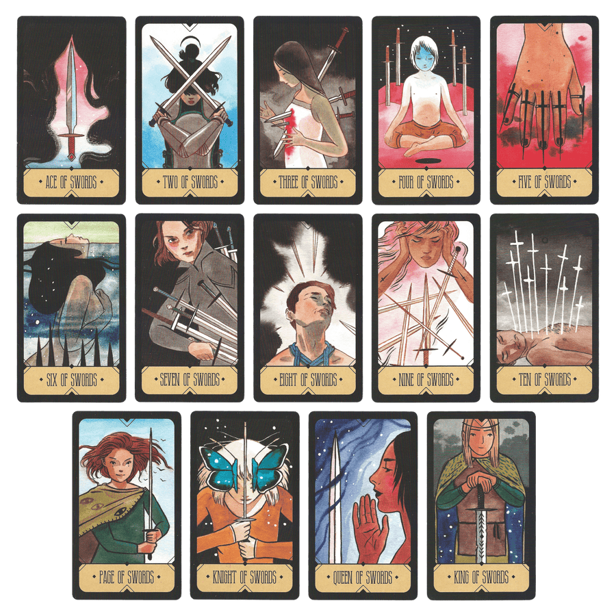 sasuraibito tarot swords minor arcana