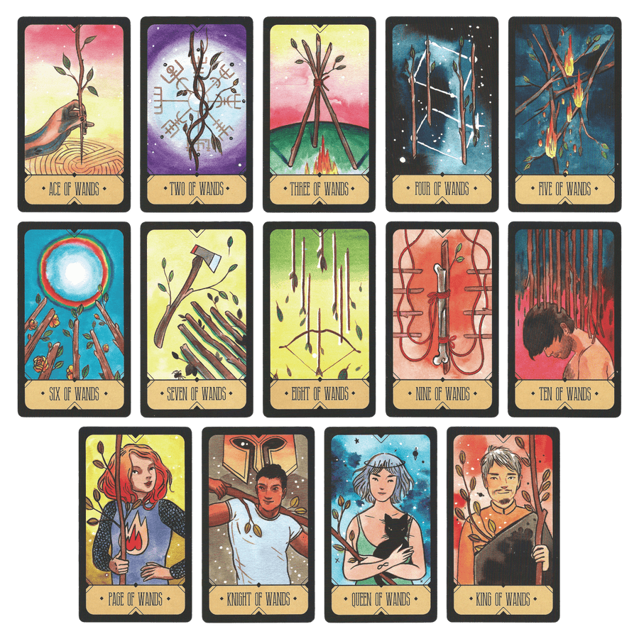 sasuraibito tarot wands minor arcana