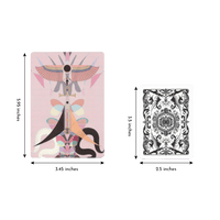 she wolfe tarot fourth edition deck by devany amber wolfe (SERPENTFIRE) card size of length 5.95 inches and width 3.45 inches compared to regular playing card of length 3.5 inches and width 2.5 inches