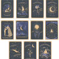 soul whispers oracle deck cards from one to eleven by Annie Tarasova (DreamyMoons)