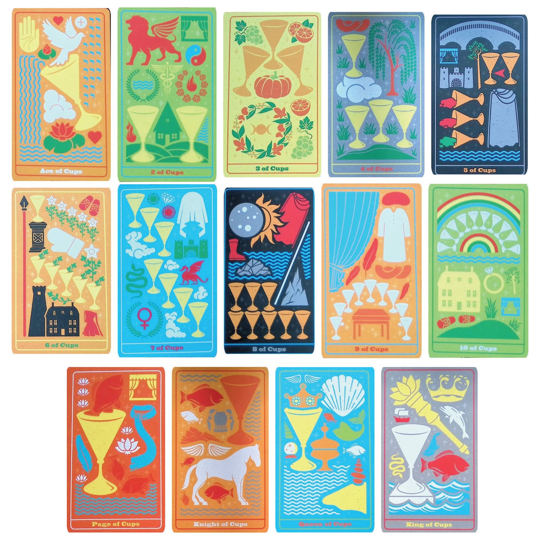 tarot disassembled cups minor arcana cards