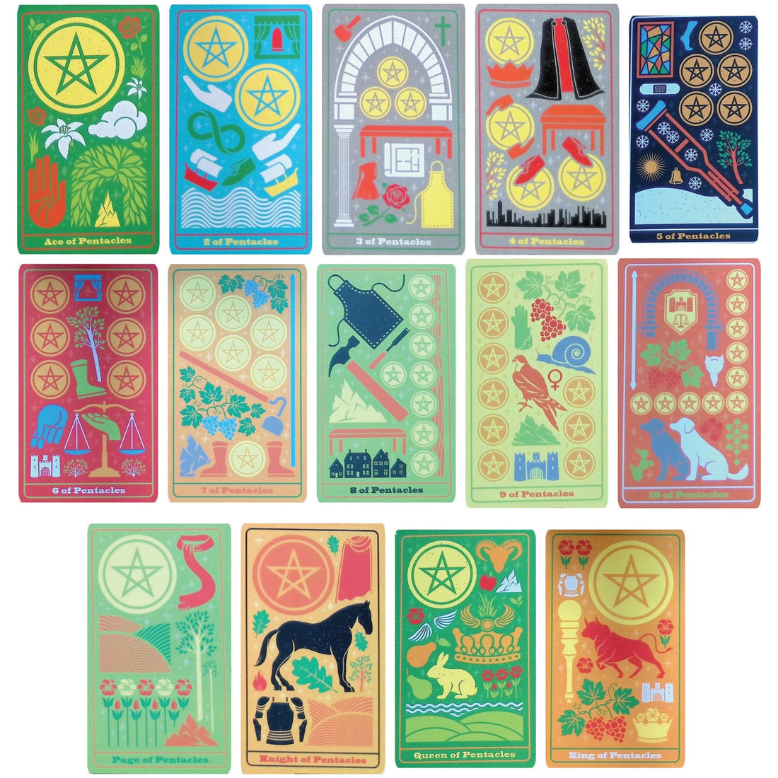 tarot disassembled pentacles minor arcana cards