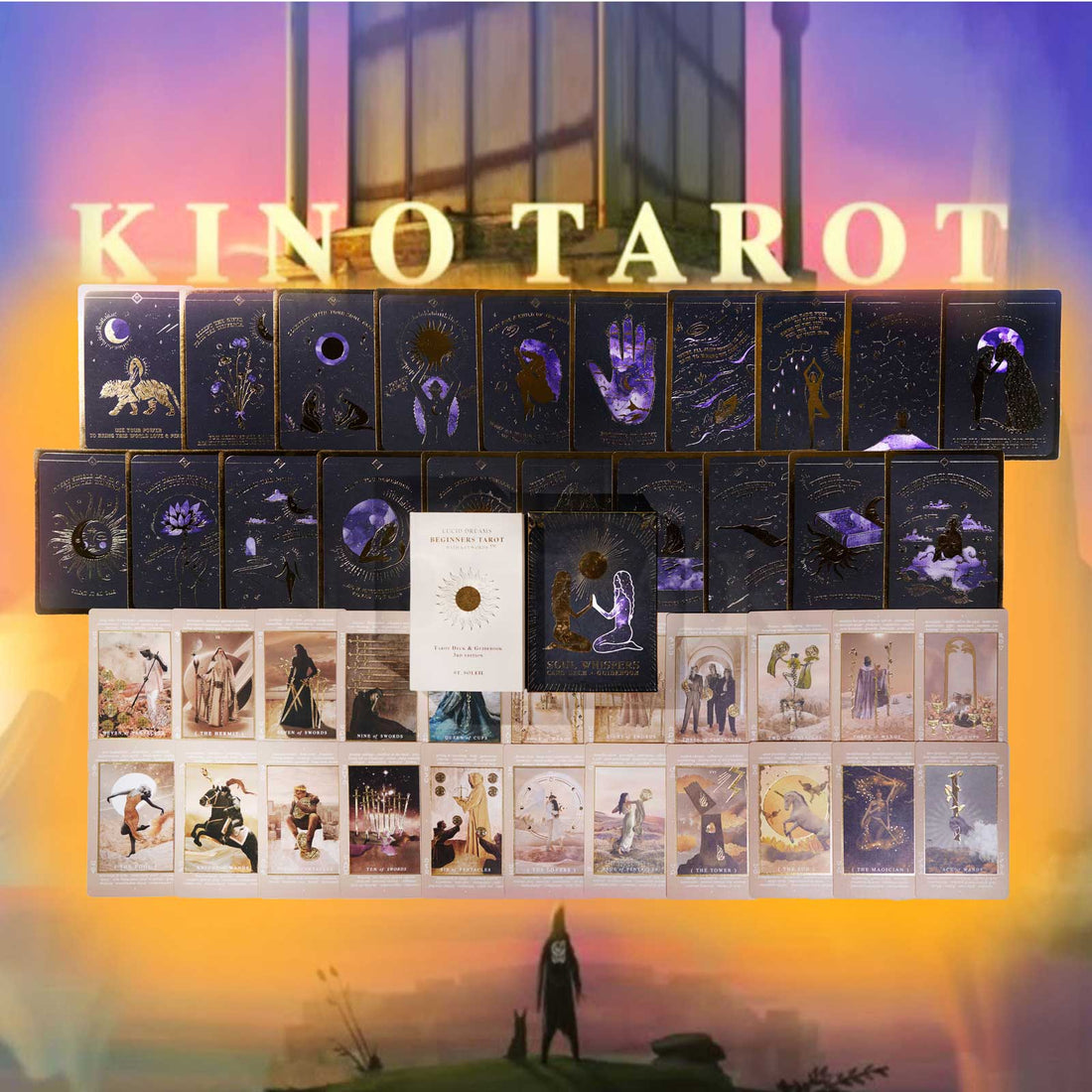 tarot and oracle deck bundle curated by Kino Tarot | Fall 2022 | lucid dreams beginners tarot | soul whispers oracle