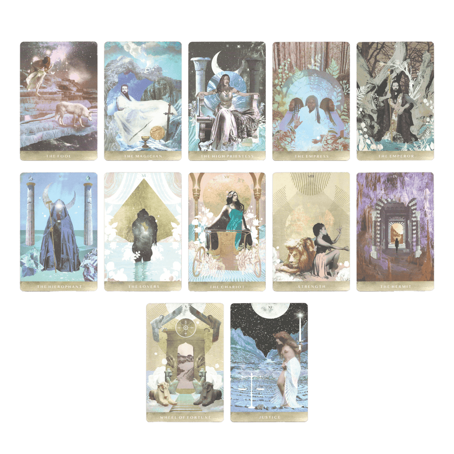 the moonchild tarot deck by danielle noel (Starseed Designs inc.) first twelve major arcana cards
