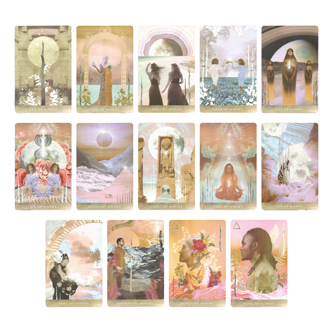 the moonchild tarot deck by danielle noel (Starseed Designs inc.) wands minor arcana cards