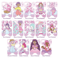 the pastel journey tarot deck by Vanessa Somuayina (Beau Life) pentacles minor arcana cards