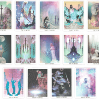 swords minor arcana cards of the starchild Tarot deck by danielle noel (Starseed Designs inc.)