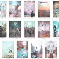 wands minor arcana cards of the starchild Tarot deck by danielle noel (Starseed Designs inc.)